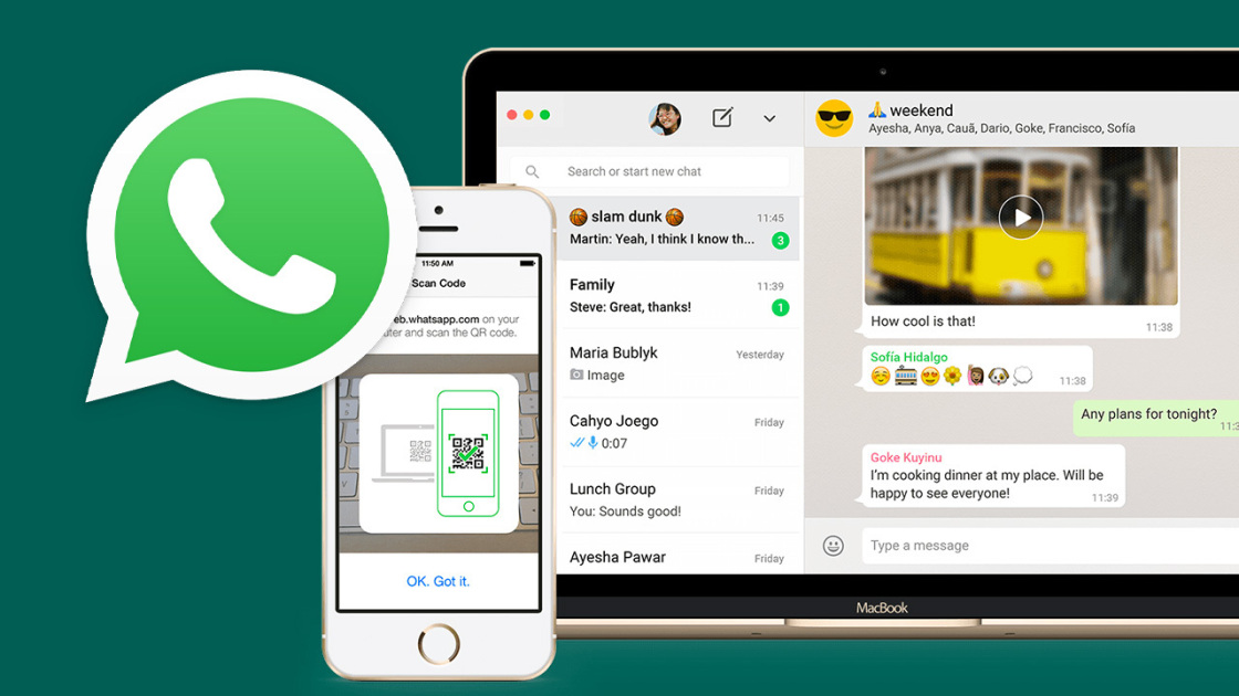 掃描 QR Code 登入 WhatsApp Web